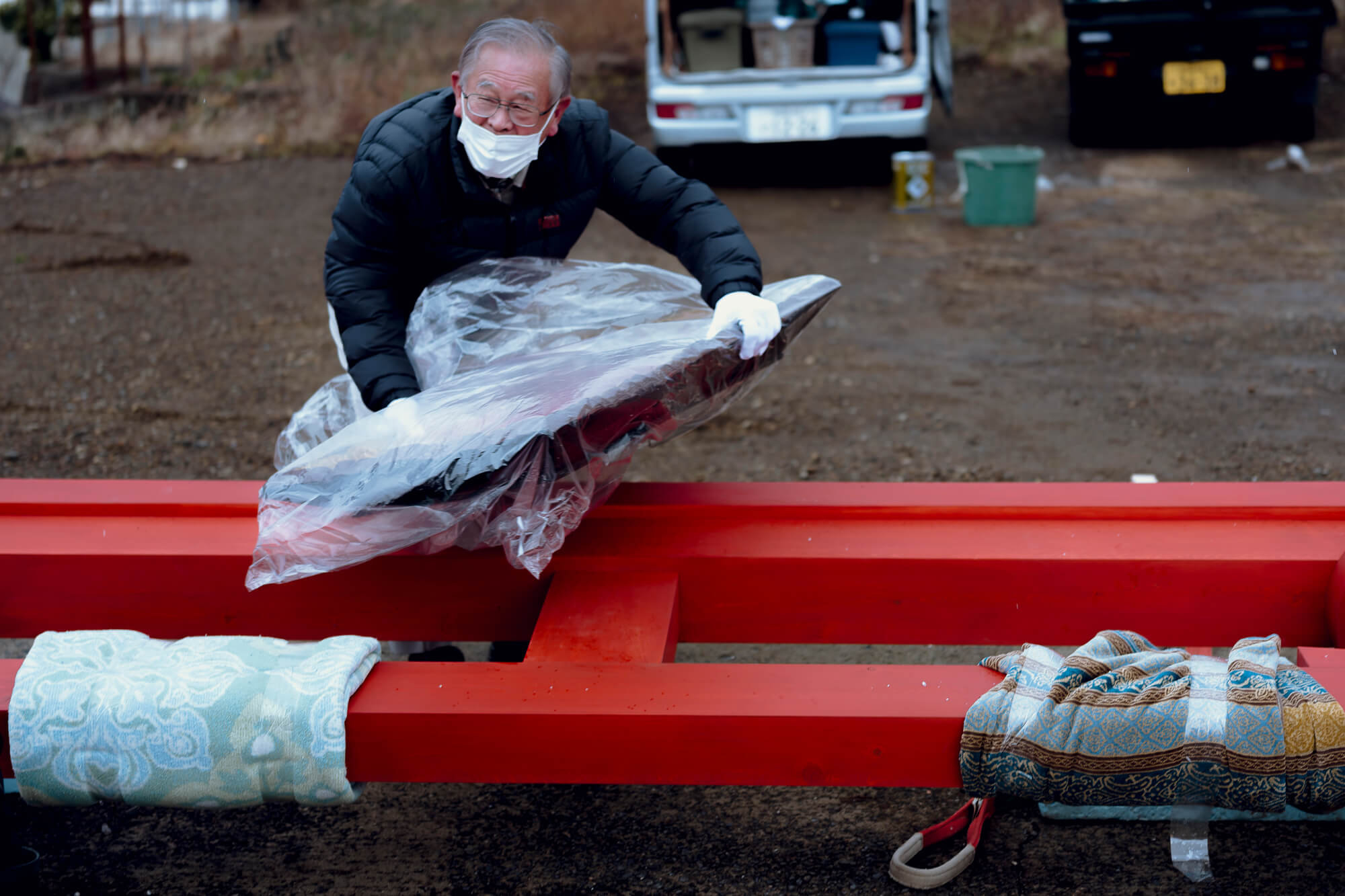 鳥居に神額(神社の名札)をつけるのは断念